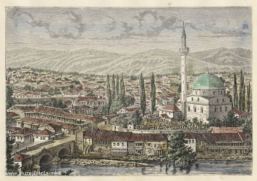 View toward Isak Mosque H.Catenacci Monastir (Bitola) 1878