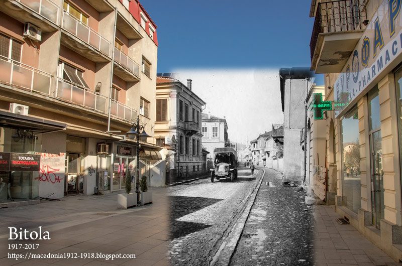 Shirok Sokak Street in Bitola during WW1