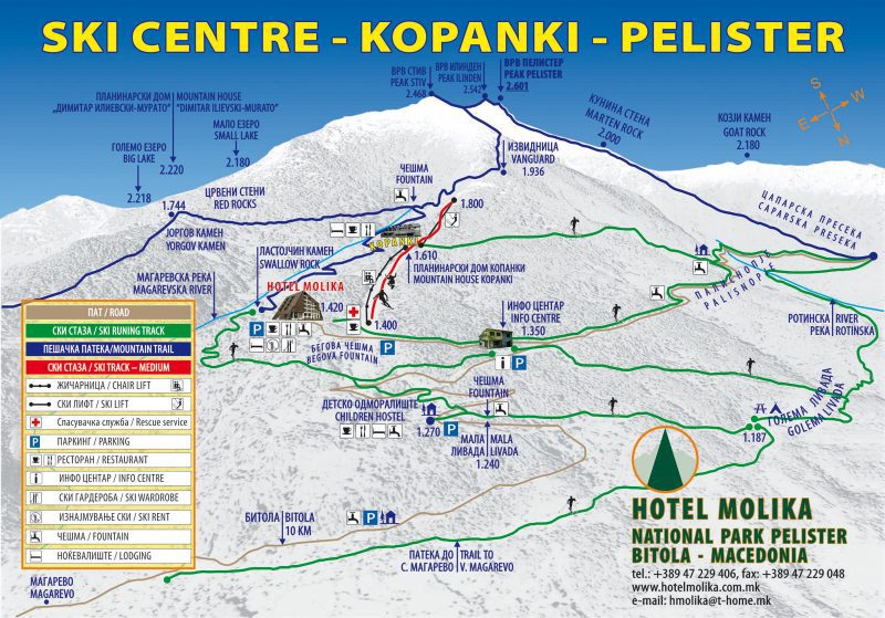 Ski center Kopanki - map