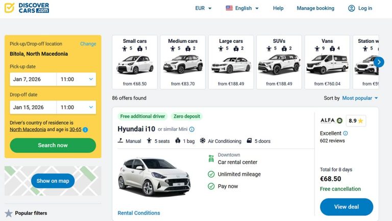 Rent a car in Bitola banner