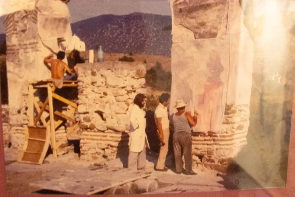 Fragments from the basilica on St. Achillius Island in Prespa
